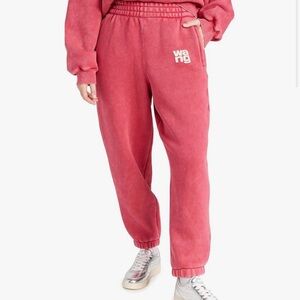 Alexander Wang Essential Terry Classic Sweatpants with Puff Paint Logo NWT ❤️